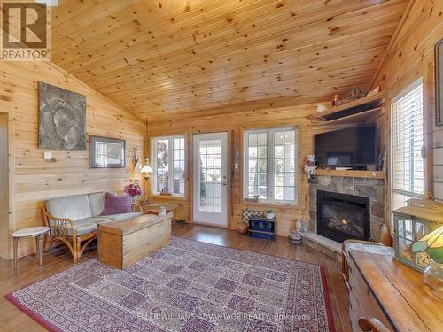 48 Madawaska Trail, Wasaga Beach, ON - Indoor Photo Showing Living Room With Fireplace