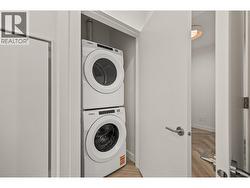 Stacked from loading Whirlpool washer and dryer - 