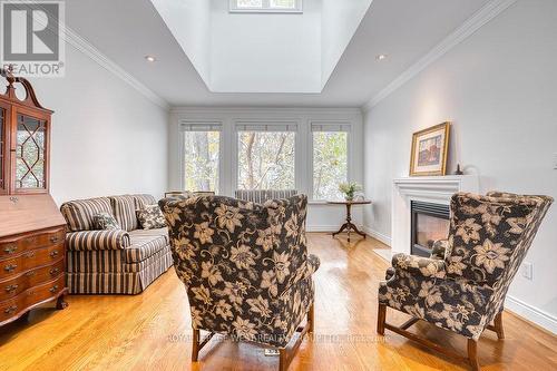 8 - 1205 Clarkson Road N, Mississauga, ON - Indoor Photo Showing Living Room With Fireplace