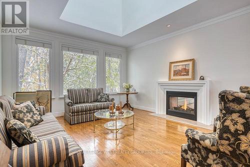 8 - 1205 Clarkson Road N, Mississauga, ON - Indoor Photo Showing Living Room With Fireplace