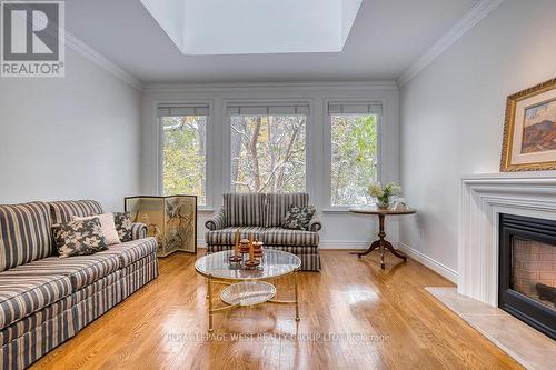 8 - 1205 Clarkson Road N, Mississauga, ON - Indoor Photo Showing Living Room With Fireplace