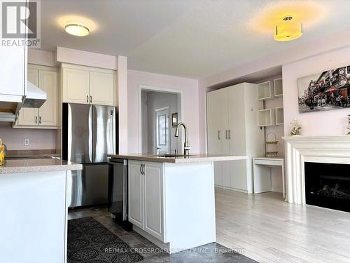 49 Memon Place, Markham, ON - Indoor Photo Showing Kitchen With Fireplace