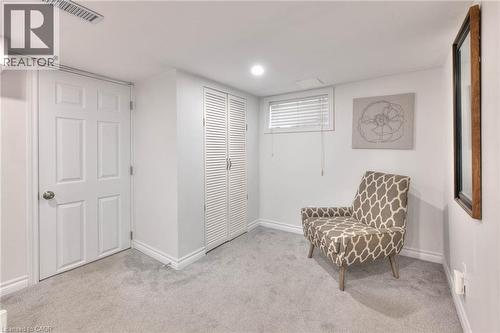 Sitting room featuring carpet floors and recessed lighting - 50 Walnut Street, Kitchener, ON - Indoor