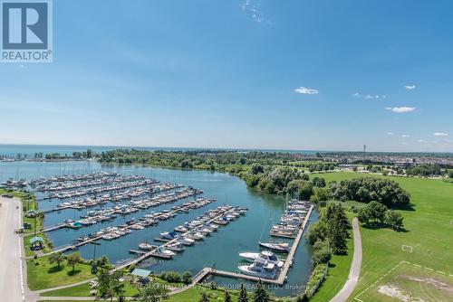 Rooftop Patio View - 218 - 340 Watson Street W, Whitby (Port Whitby), ON - Outdoor With Body Of Water With View