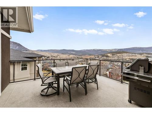 Patio, with access from Primary bedroom - 1376 Mine Hill Drive, Kelowna, BC - Outdoor With View