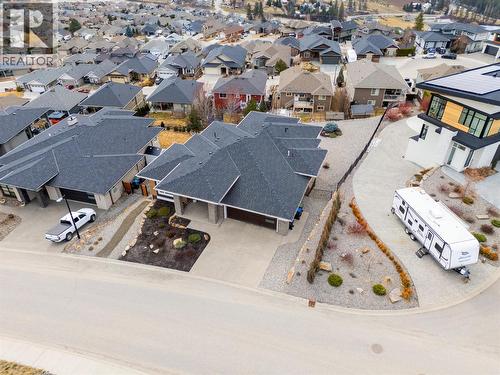 Aerial view of home - 1376 Mine Hill Drive, Kelowna, BC - Outdoor With View