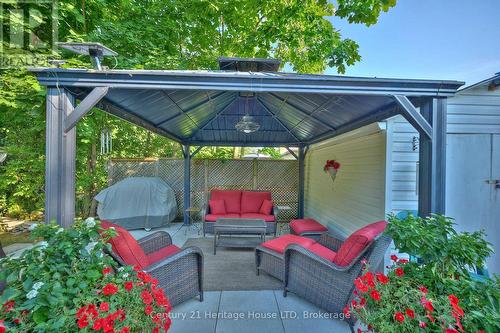 Backyard gazebo with plenty of privacy & shade - 662 Lakeshore Road, Fort Erie (Lakeshore), ON - Outdoor With Deck Patio Veranda With Exterior