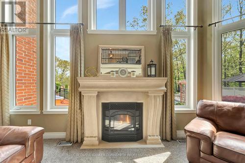 46 Orr Crescent, Hamilton, ON - Indoor Photo Showing Living Room With Fireplace