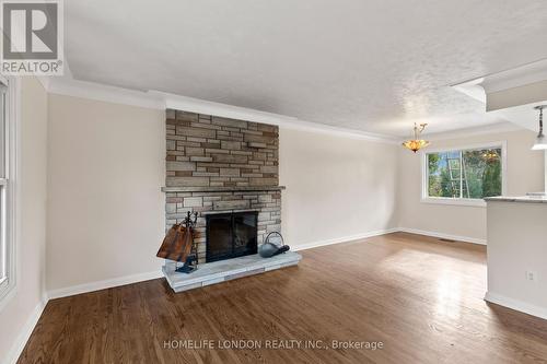 163 Centre Street W, London South (South D), ON - Indoor Photo Showing Living Room With Fireplace