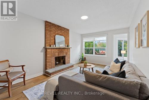 2824 Huntingdon Trail, Oakville, ON - Indoor Photo Showing Living Room With Fireplace