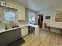 501 7Th Avenue W, Biggar, SK  - Indoor Photo Showing Kitchen With Double Sink 