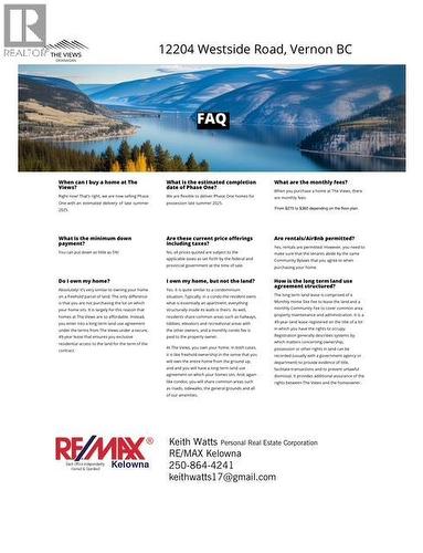 12204 Westside Road Unit# 208D, Vernon, BC 