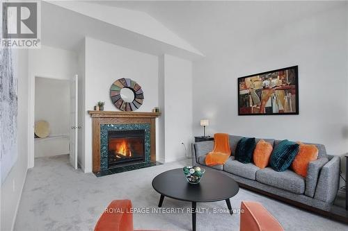 77 Daventry Crescent, Ottawa, ON - Indoor Photo Showing Living Room With Fireplace