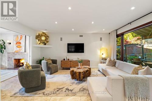 50 Skyview Crescent, Toronto, ON - Indoor Photo Showing Living Room With Fireplace