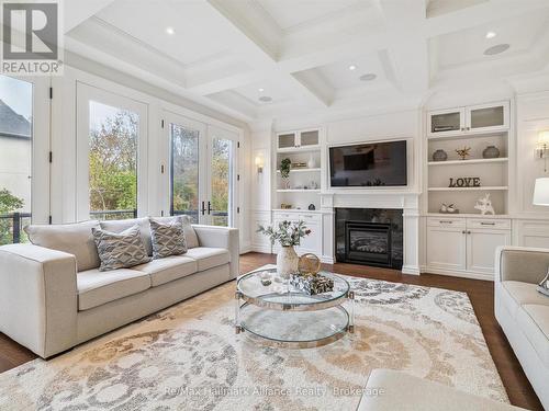 2032 Deramore Drive, Oakville (Fd Ford), ON - Indoor Photo Showing Living Room With Fireplace