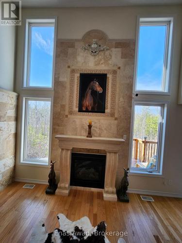 121 Allegra Drive, Wasaga Beach, ON - Indoor Photo Showing Living Room With Fireplace