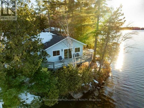 2087 B Grindstone Lake Road, Frontenac (Frontenac North), ON - Outdoor With Body Of Water With Deck Patio Veranda