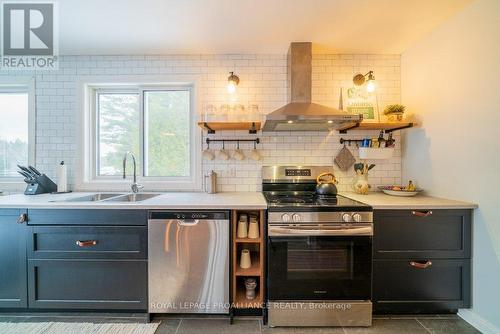 2087 B Grindstone Lake Road, Frontenac (Frontenac North), ON - Indoor Photo Showing Kitchen With Double Sink