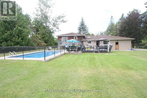 25725 Maple Beach Road, Brock, ON - Outdoor With In Ground Pool With Deck Patio Veranda With Backyard