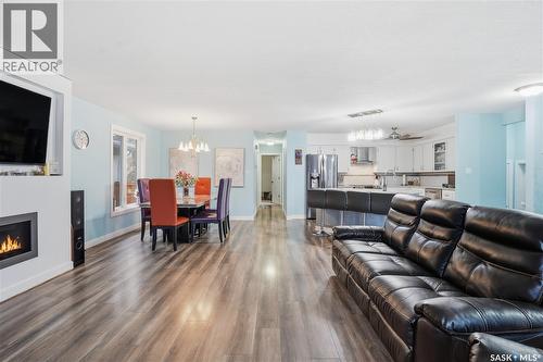 155 Catherwood Crescent, Regina, SK - Indoor Photo Showing Living Room With Fireplace