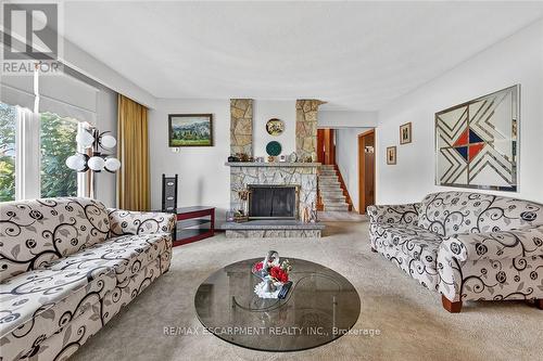 5 Third Road E, Hamilton, ON - Indoor Photo Showing Living Room With Fireplace