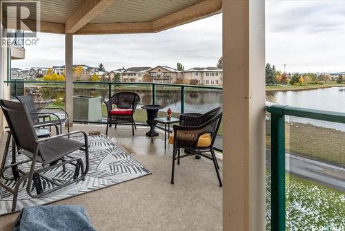 108 2300 Tell Place, Regina, SK - Outdoor With Body Of Water With Balcony With Exterior