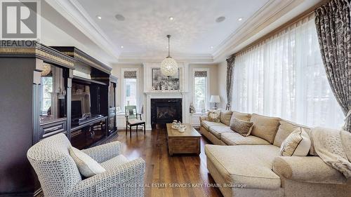 1 Carluke Crescent, Toronto, ON - Indoor Photo Showing Living Room With Fireplace