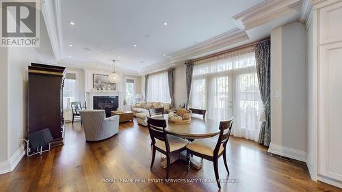 1 Carluke Crescent, Toronto, ON - Indoor Photo Showing Dining Room With Fireplace
