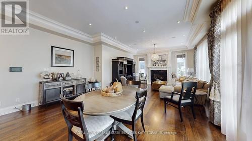 1 Carluke Crescent, Toronto, ON - Indoor Photo Showing Dining Room With Fireplace