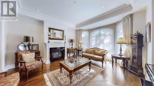 1 Carluke Crescent, Toronto, ON - Indoor Photo Showing Living Room With Fireplace
