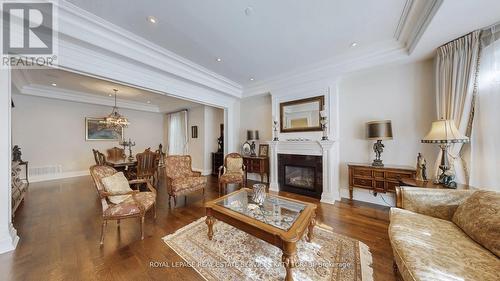1 Carluke Crescent, Toronto, ON - Indoor Photo Showing Living Room With Fireplace
