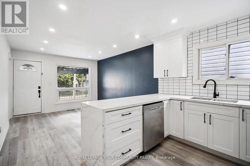 8 Merchison Avenue, Hamilton, ON - Indoor Photo Showing Kitchen With Double Sink