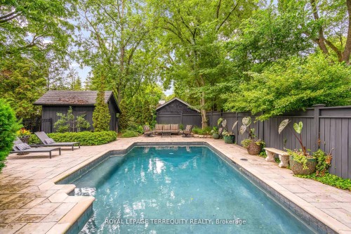 277 King Street, Niagara-On-The-Lake, ON - Outdoor With In Ground Pool With Deck Patio Veranda With Backyard