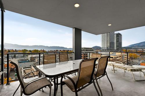 708-1588 Ellis Street, Kelowna, BC - Outdoor With Deck Patio Veranda With View With Exterior