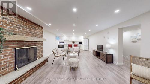11 Elynhill Drive, Toronto, ON - Indoor Photo Showing Living Room With Fireplace