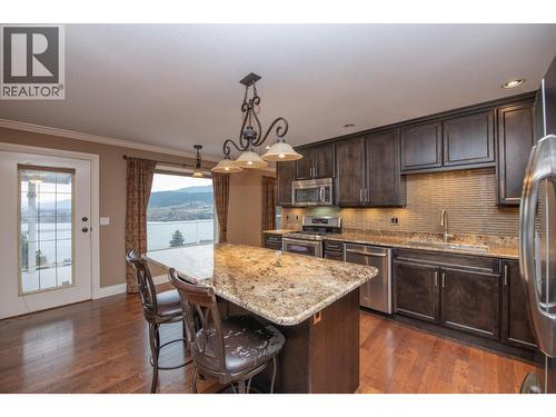 7903 Lakeview Drive, Coldstream, BC - Indoor Photo Showing Kitchen With Double Sink