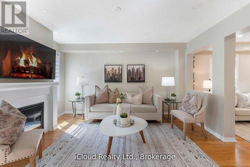 4758 Allegheny Road, Mississauga, ON - Indoor Photo Showing Living Room With Fireplace