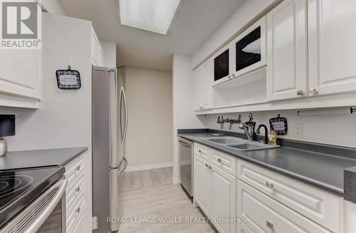 303 - 20 Ellen Street E, Kitchener, ON - Indoor Photo Showing Kitchen With Double Sink