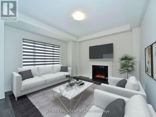 210 Mckean Drive, Whitchurch-Stouffville, ON - Indoor Photo Showing Living Room With Fireplace