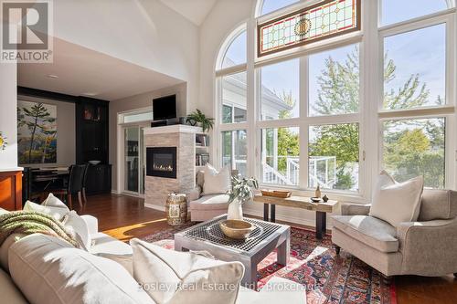 55 Waterfront Circle, Collingwood, ON - Indoor Photo Showing Living Room With Fireplace