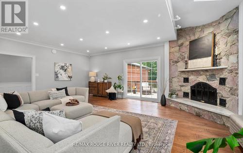 10 Kresia Lane, Clarington, ON - Indoor Photo Showing Living Room With Fireplace