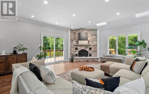 10 Kresia Lane, Clarington, ON - Indoor Photo Showing Living Room With Fireplace