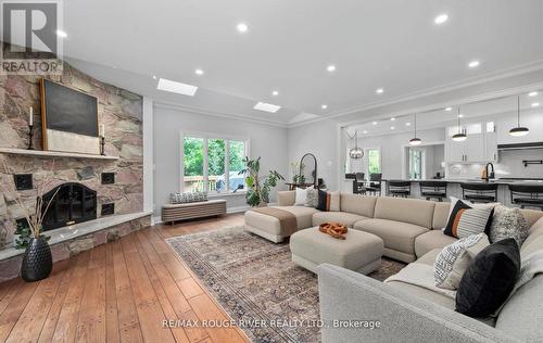 10 Kresia Lane, Clarington, ON - Indoor Photo Showing Living Room With Fireplace