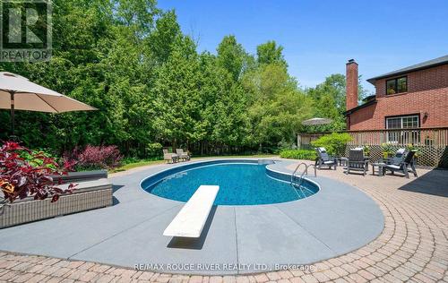 10 Kresia Lane, Clarington, ON - Outdoor With In Ground Pool With Deck Patio Veranda With Backyard