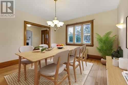 this image has been virtually staged - 2 Gladstone Avenue, Smiths Falls, ON - Indoor Photo Showing Dining Room