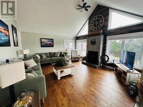 2 White Hills Road, Bonne Bay Pond, NL - Indoor Photo Showing Living Room With Fireplace
