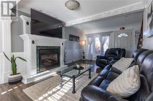389 Algoma Street, Espanola, ON - Indoor Photo Showing Living Room With Fireplace