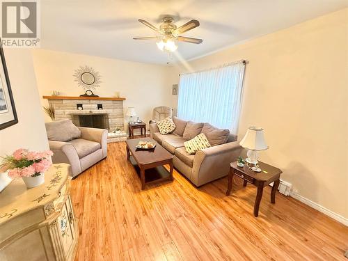 6 Newtown Road, Bishop'S Falls, NL - Indoor Photo Showing Living Room With Fireplace