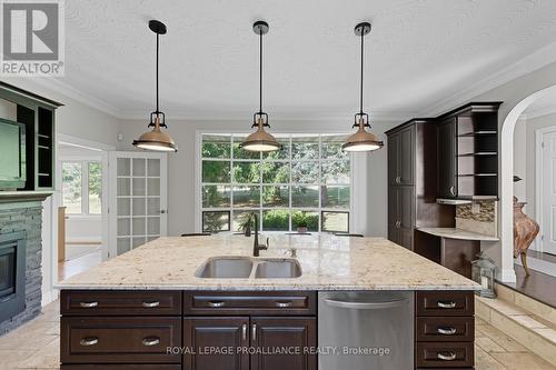 2331 Division Street N, Cobourg, ON - Indoor Photo Showing Kitchen With Fireplace With Double Sink With Upgraded Kitchen