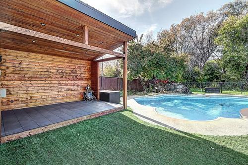 Backyard - 1671  - 1675 Rue Pépin, Québec (Les Rivières), QC - Outdoor With In Ground Pool